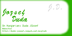 jozsef duda business card